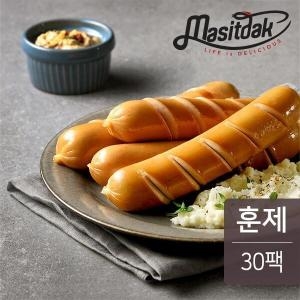 산과들에프앤씨 맛있닭 닭가슴살 소시지 훈제맛 100g (30개)