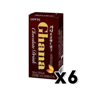 파스퇴르 가나 초콜렛 드링크 190ml (6개)_이미지