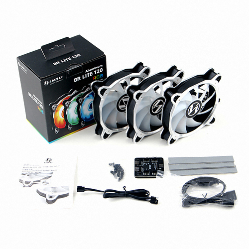 리안리 BORA LITE 120 RGB FAN (3팩, 실버)_이미지