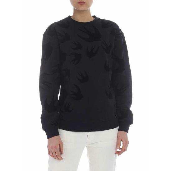 알렉산더맥퀸 MCQ BY 블랙 스웨트 셔츠 with swallow 프린트 337341RLT741000 T_이미지
