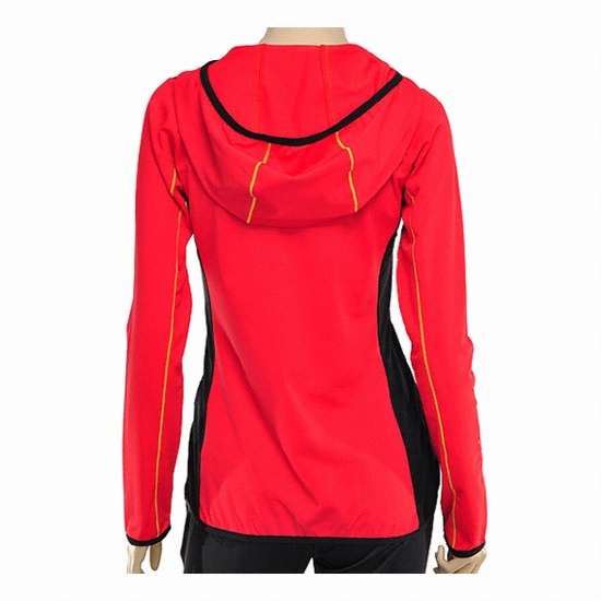 와일드로즈 유니크배색스티치 후드티셔츠 (WKSTLM04027 레드 여성용)_이미지