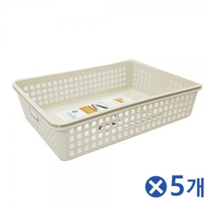 SJ 튼튼한 스토리바구니 2호 아이보리 화장대정리 옷정리