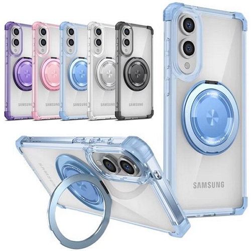 수나르 갤럭시S25 울트라 맥세이프 링 거치대 투명 젤하드 범퍼 케이스