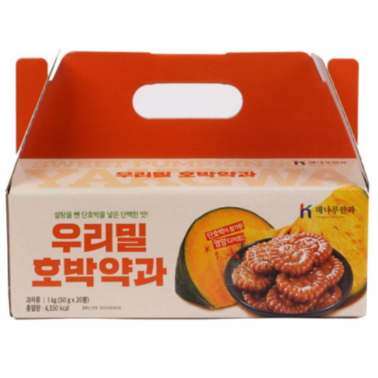 해나루 우리밀 호박 약과 1kg (1개)
