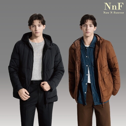 NNF 남성 우븐패치 플리스 패딩_637502