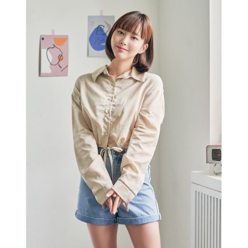 반에이크 리브니 스트링 셔츠_OB14STME05Z_이미지