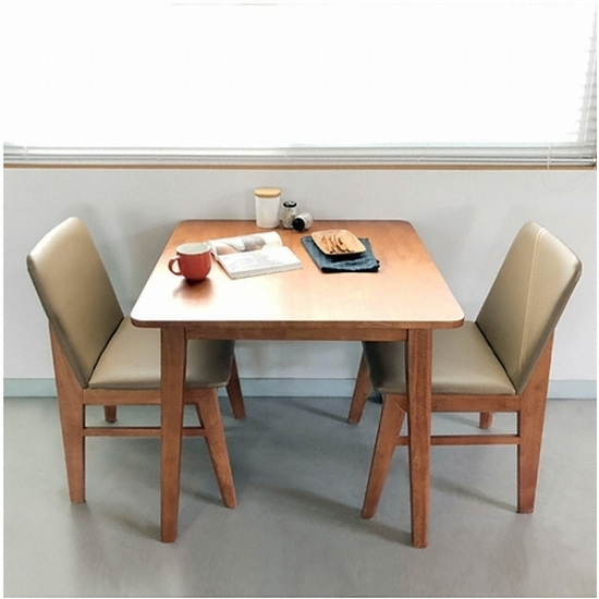 로포텐 뉴텔라 원목 식탁 800 (의자2개)_이미지