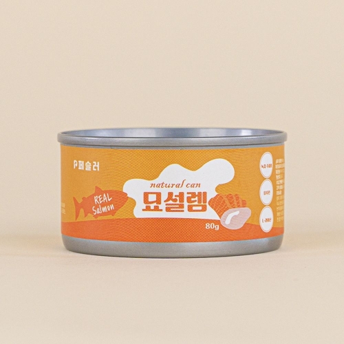 묘설렘 내추럴 닭가슴살&연어 캔 80g (1개)_이미지