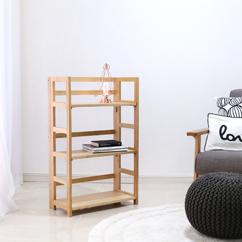 벤트리 벤트리 원목 접이식 3단 수납선반 60