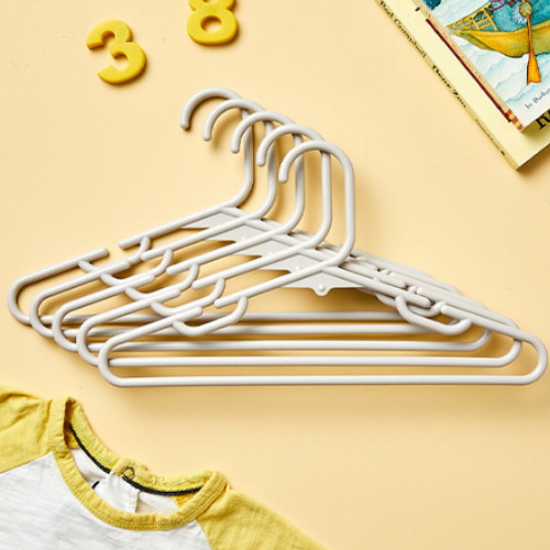 모던하우스 가볍고 심플한 키즈옷걸이 크림그레이 (5개)_이미지