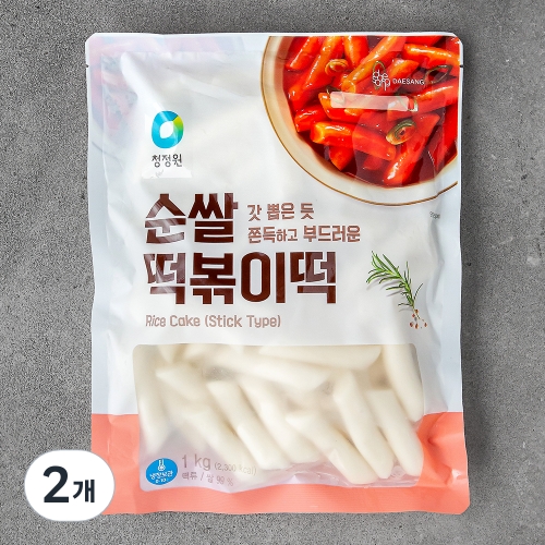 대상 청정원 순쌀떡볶이떡 1kg (2개)_이미지
