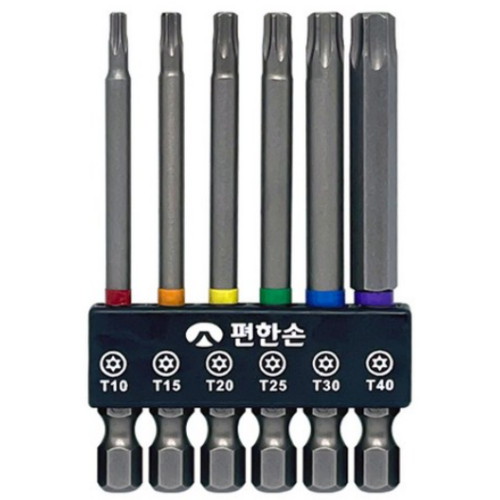 편한손 홀형 별 비트 6종 세트 TBSH6-75