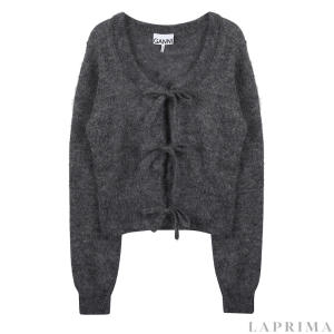 가니 라이트 모헤어 타이 스트링 여성 가디건 K2411-921_이미지