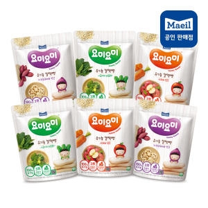 요미요미 유기농 쌀떡뻥 자색고구마와 연근 30g (6개)_이미지