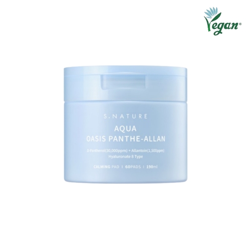 바이오코스메틱 에스네이처 아쿠아 오아시스 판테알란 카밍 패드 60매 (1개)