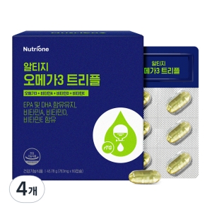뉴트리원 알티지 오메가3 트리플 763mg 60정 (4개)_이미지