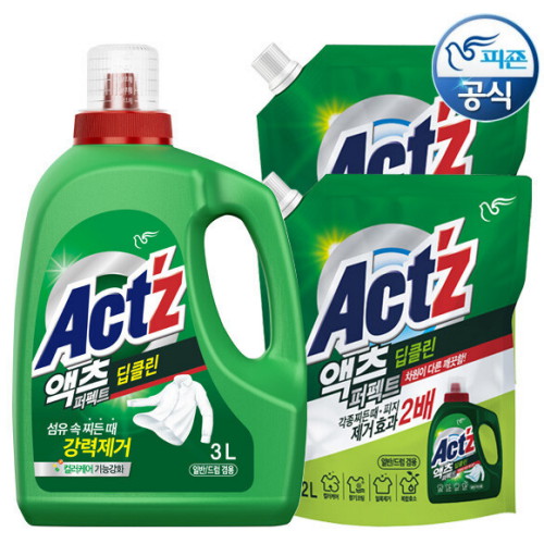 액츠 퍼펙트 딥클린 3L + 리필 2.2L (본품1개+리필2개)_이미지