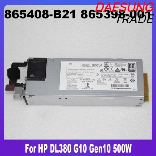 HP Y����� 380 Gen10 500W ���� ���� ��ġ�� PSU HSTNS-PL40-1 865408-b21 PS-2501-3CH