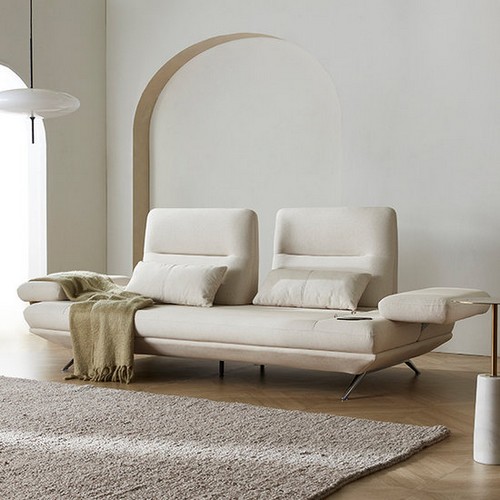 현대의료기 디바노비앙코 3인 패브릭 온열 돌소파 MS (오렌지서펜틴)_이미지