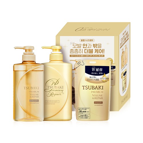 츠바키 프리미엄 볼륨 앤 리페어 2종 세트이미지입니다. 누르면 해당 게시물로 새창이동합니다.