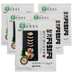 성경식품 지도표성경김 두번구운 김밥김 10매 21g (20개)_이미지