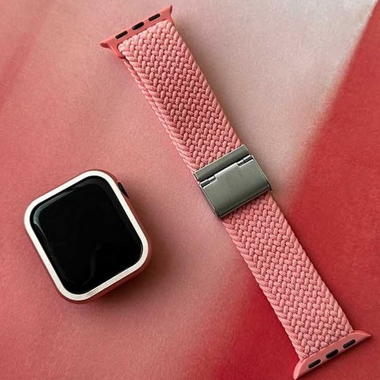 폰트리 힐링쉴드 애플워치 버클 브레이드 솔로루프 스트랩 BB시리즈 (핑크) (38mm/40mm/41mm)
