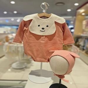 블루독베이비 hu 25.FW신상 PK 멍멍3SET바디수트 45A<b>70-676</b>-02 우주복 바디슈트 보넷세트 외출슈트 선물