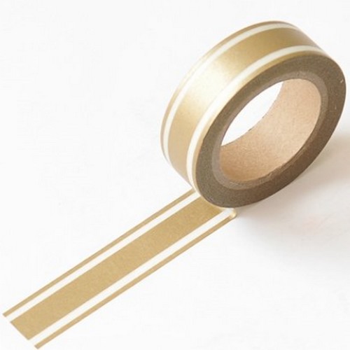 모노라이크 왈가닥스 메탈릭 36 골드라인 마스킹테이프 15mm x 10m