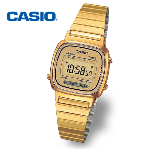  무료각인 카시오 여성 빈티지 메탈 시계 LA670WGA-9D