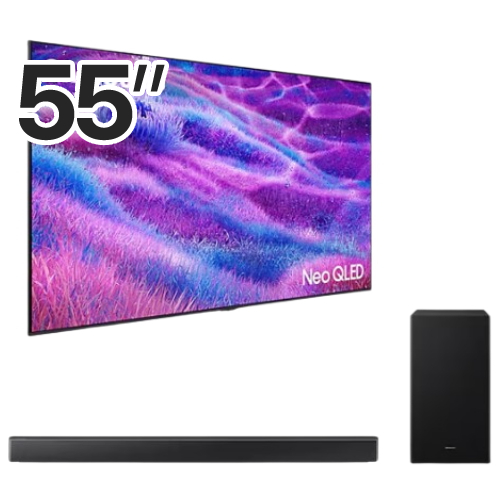 삼성전자 네오QLED KQ55QNF80AFXKR (벽걸이+사운드바, HW-B650F)_이미지