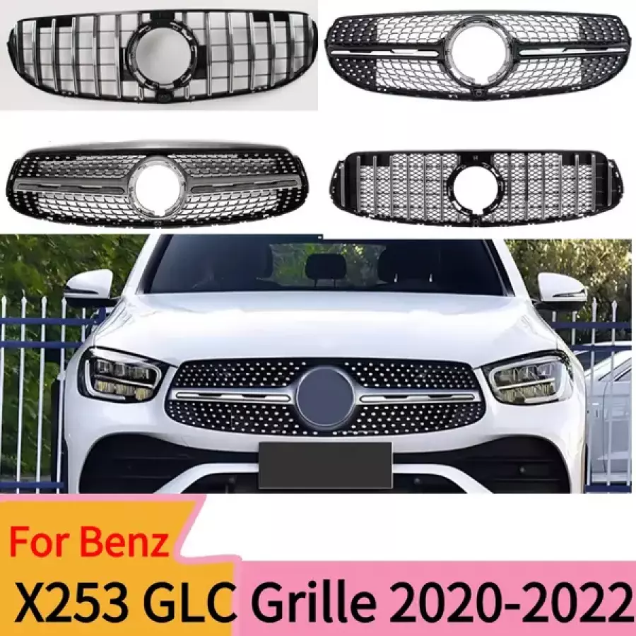 벤츠 자동차 그릴망 튜닝 메르세데스 호환 GLC 클래스 X253 Glc 200 GLC220 GLC300 GT 다이아몬드 스타일