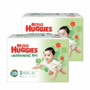 하기스 네이처메이드 팬티 3단계 여아 64매 2팩 128매
