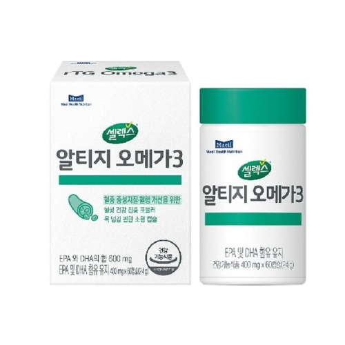  매일유업 셀렉스 알티지 오메가3 400mg 60캡슐 [6개]