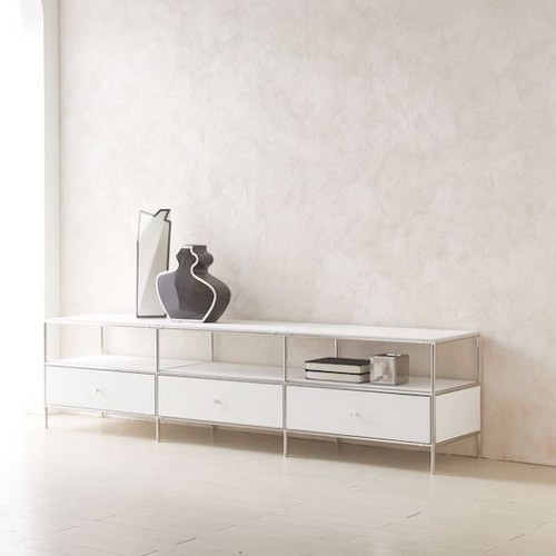 미드센츄리 낮은 선반형 모듈 거실장 2000