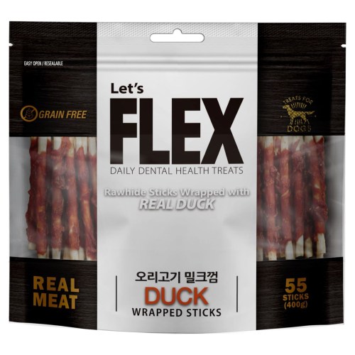 플렉스 오리고기 밀크껌 400g (55p) (1개)_이미지