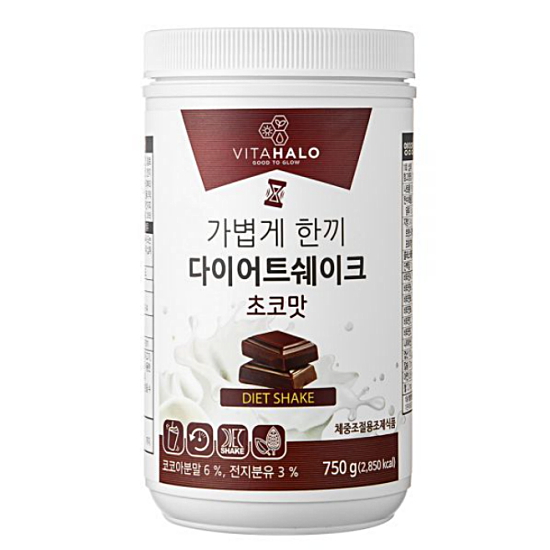 가볍게 한끼 다이어트쉐이크 초코맛 750g