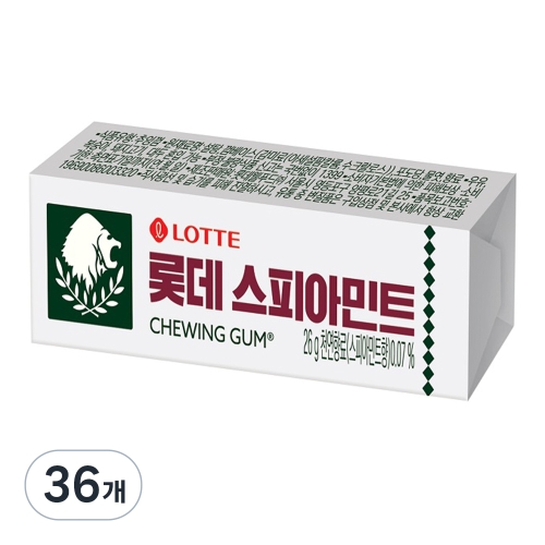 롯데제과 스피아민트 껌 26g (36개)