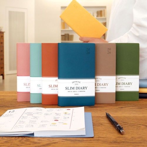 인디고 2026 오피셜 슬림 먼슬리 다이어리