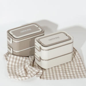 스텐 2단 도시락통