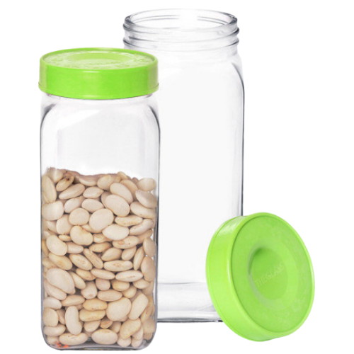 숨쉬는 저장용기 2.1L 사각 유리병 담금주병