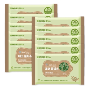 헬케어 에코 물티슈 리필형 10매 (10팩)_이미지
