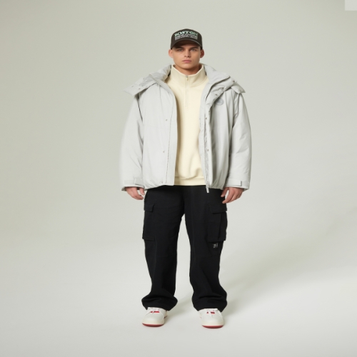 NBA 주자 스판 기모 오버핏 카고 팬츠 N234PT021P_이미지