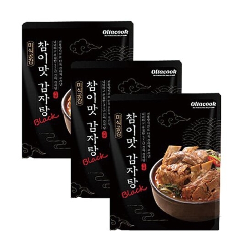 CK푸드원 참이맛 감자탕 블랙 1.2kg (3개)_이미지