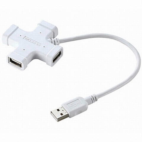 엘레컴 4포트 USB 2.0 허브 (U2H-CR4B)_이미지