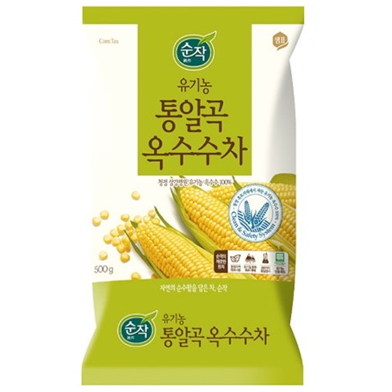 샘표식품 순작 유기농 통알곡 옥수수차 500g (3개)_이미지