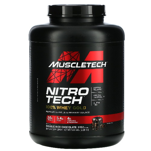 머슬테크 니트로 테크 웨이 골드 더블 리치 초콜릿 2.28kg (해외) (1개)_이미지