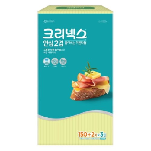 크리넥스 안심 2겹 뽑아쓰는 키친타월 152매 (3입)이미지입니다. 누르면 해당 게시물로 새창이동합니다.