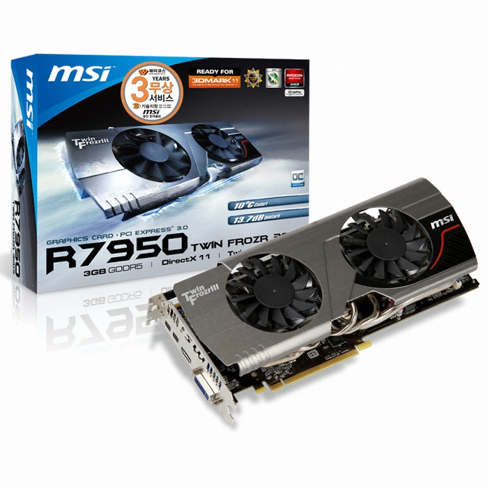 MSI 라데온 HD 7950 R7950 OC D5 3GB 트윈프로져3