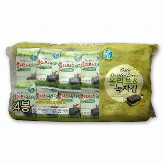 성경식품 지도표성경김 올리브 & 녹차김 4g (20개)_이미지