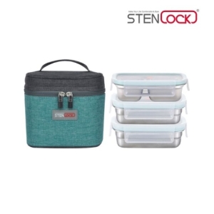 스텐락 도시락 직사각 소 3단 도시락통 찬합_이미지